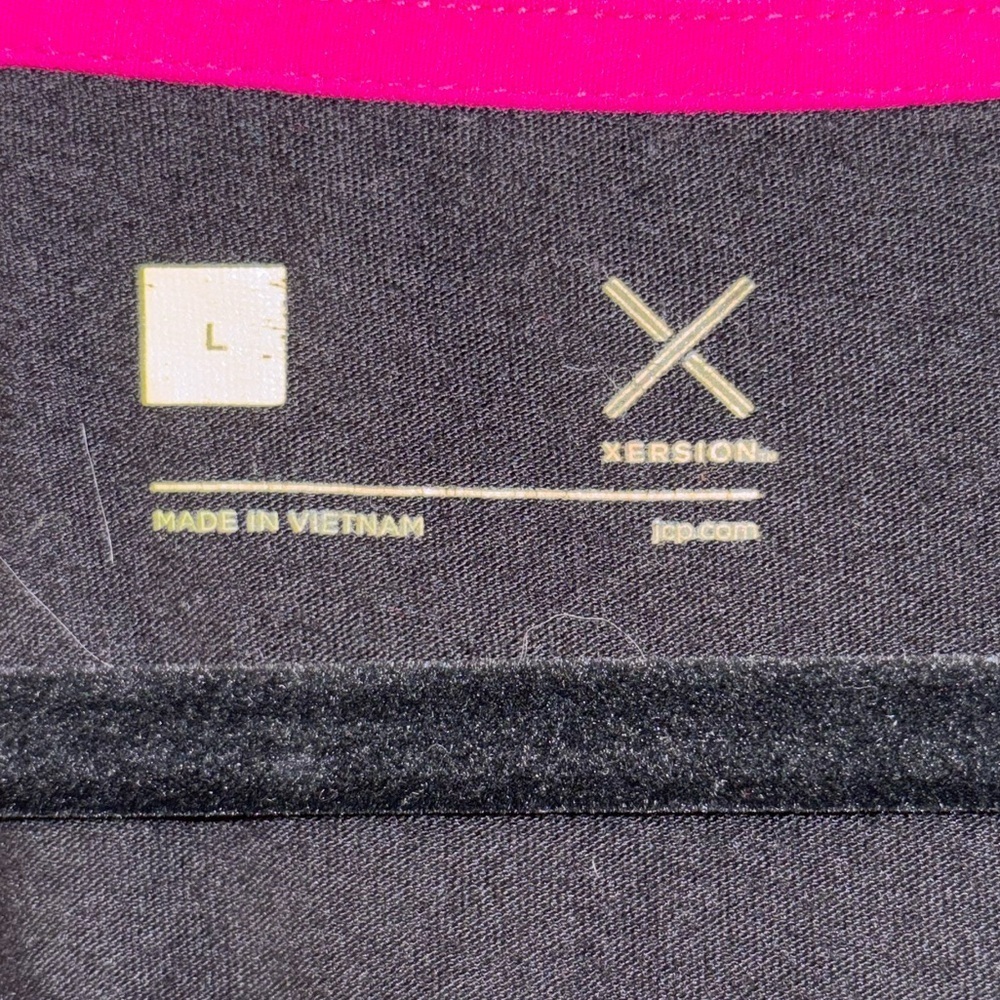 Xersion Black Tee with Pink Trim - Picture 2 of 7